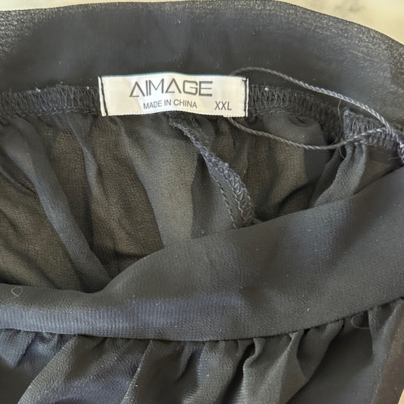 Aimage Sheer Chiffon Swim Sarong Wrap | Black | XXL | NWOT - Picture 2 of 4
